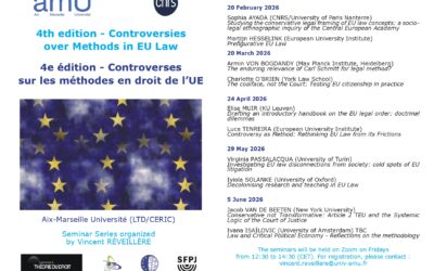 4ème édition « Controversies over Methods in EU Law » coordonné par Vincent Réveillère