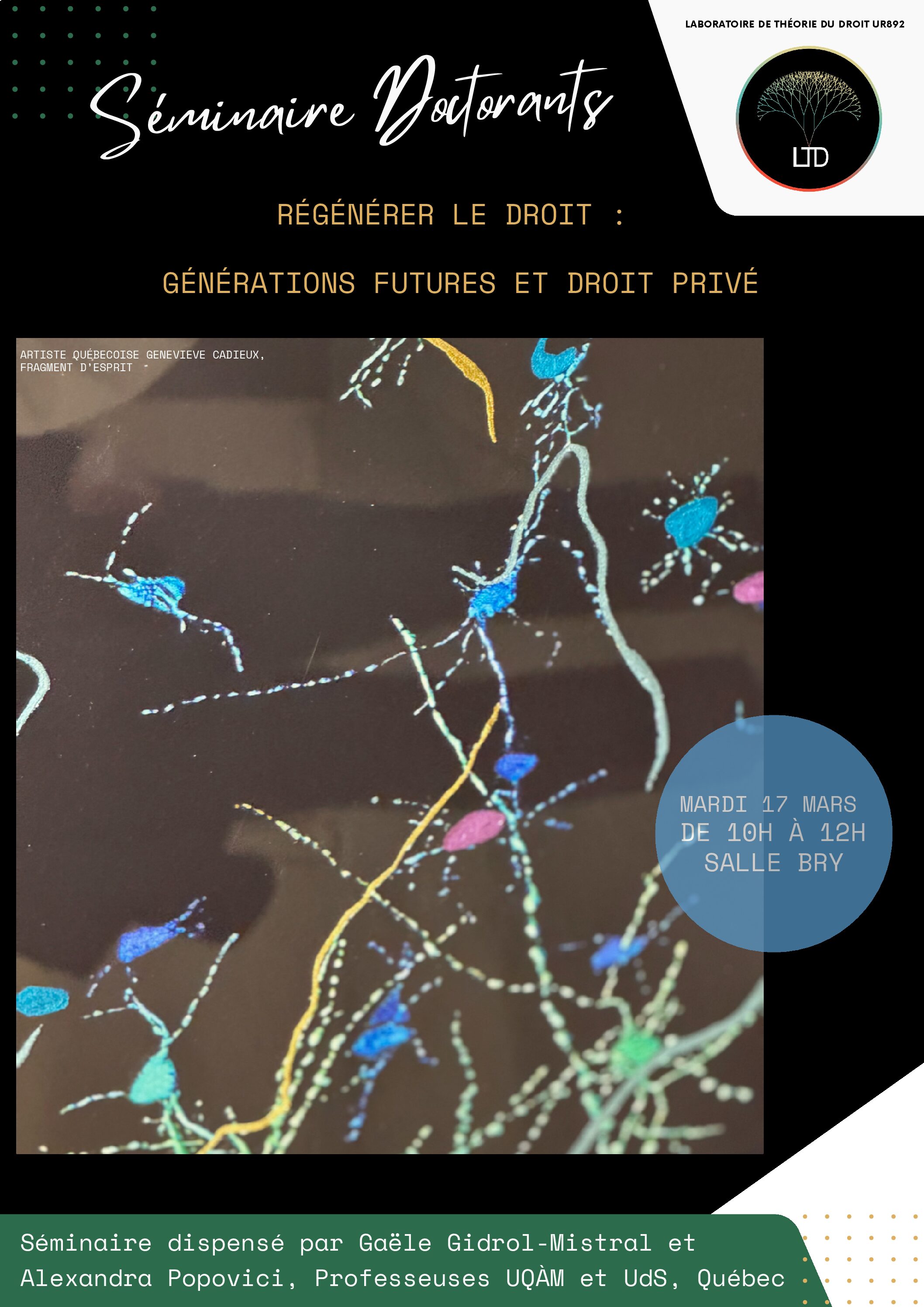 Séminaire Doctorants du Professeure Gidrol-Mistral et Popovici