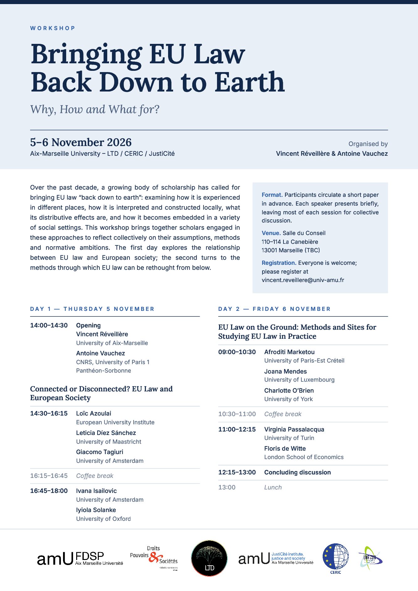 Workshop – Bringing EU Law Back Down to Earth